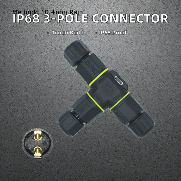 YXY M25 T-Type IP68 Waterproof Cable Joiner Connector (2-6 Pin)