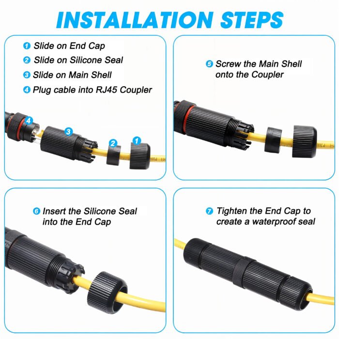 YXY YPM16-RJ45 Waterproof RJ45 Connector IP68 Female