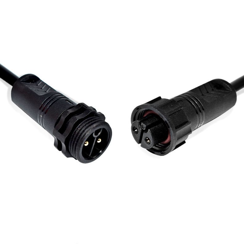 YXY M19 2-Pin IP68 Waterproof Cable Connector (Male/Female Pair)