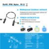 YXY YPM20-CAT6ACAT6A-C02 Waterproof RJ45 CAT6A Panel Connector IP68 (Female to Male Tail)