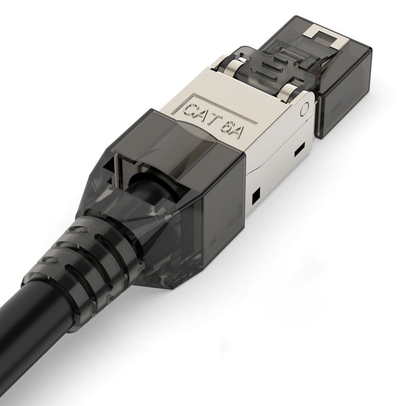 YXY CAT6A-Modules Toolless Shielded RJ45 CAT6A Field Termination Plug