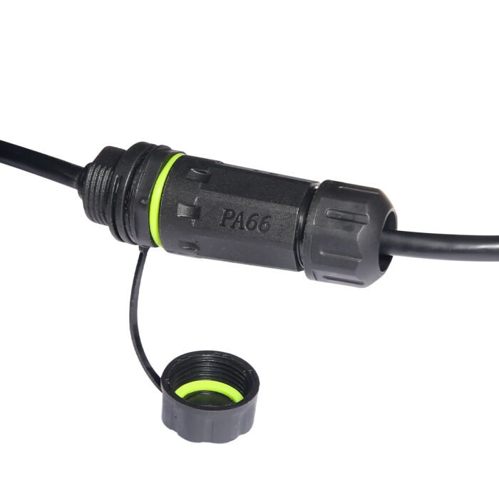 YXY YPM20-RJ45-C1 Waterproof RJ45 CAT6 Panel Connector IP68 (Female to Male Tail)