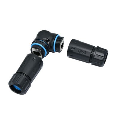 YXY YPM23-CAT6-AB90 Waterproof RJ45 CAT6 Connector Ip68 Female-to-Female