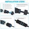 YXY YPM23D-CAT6-A Waterproof RJ45 CAT6 Panel Mount Connector