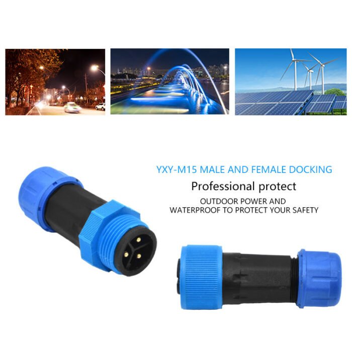 YXY YPM15-3C-B 3-Pin IP68 Waterproof Circular Connector