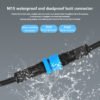 YXY M14 4-Pin IP68 Waterproof Male-to-Female Connection Cable