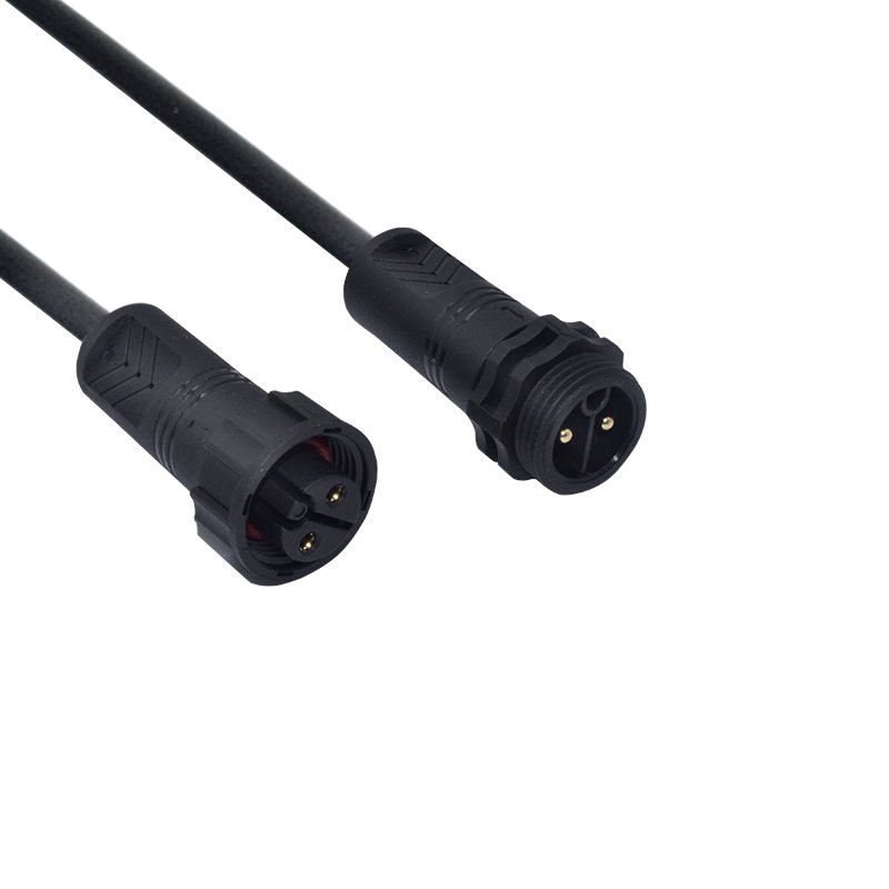 YXY M19 2-Pin IP68 Waterproof Cable Connector (Male/Female Pair)