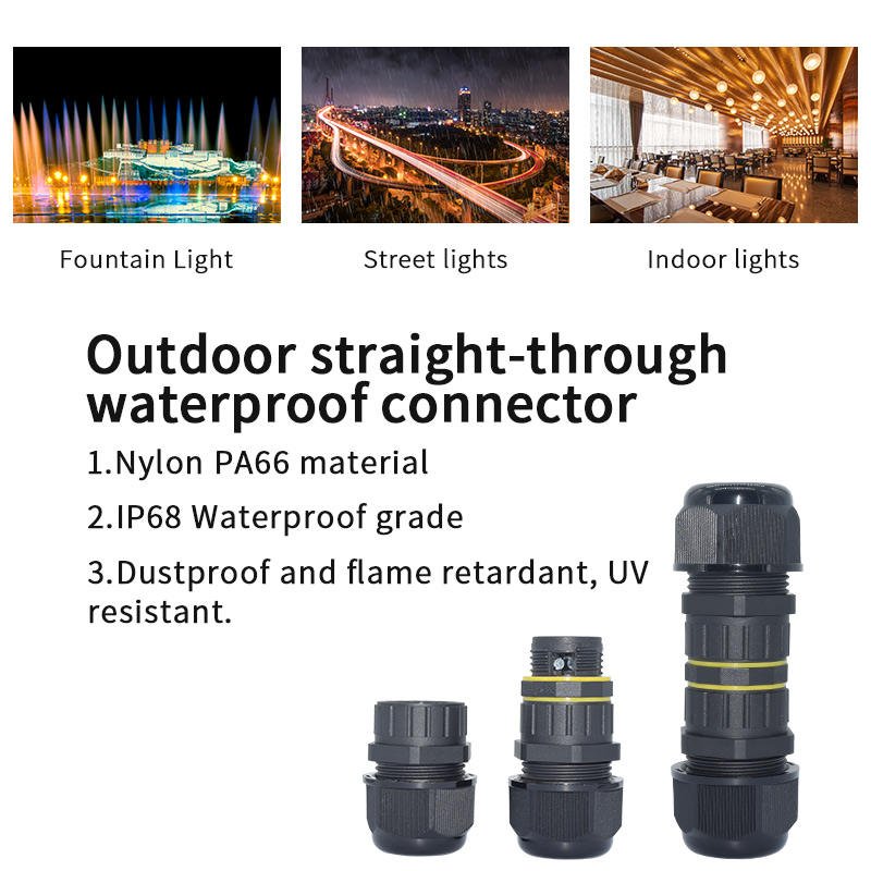 YXY EW-M25-4p 4-Pin IP68 Inline Waterproof Cable Connector