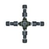 YXY YPM20-4T3C-A 4-Way Cross Junction Box Waterproof Connector IP68 (3-Pin)
