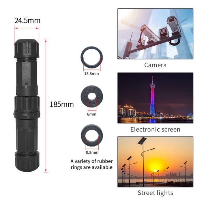 YXY YPM20-3C Waterproof Cable Connector IP68 (3-Pin Male & Female Set)