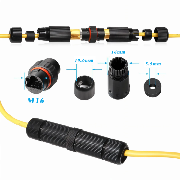 YXY YPM16-RJ45 Waterproof RJ45 Connector IP68 Female