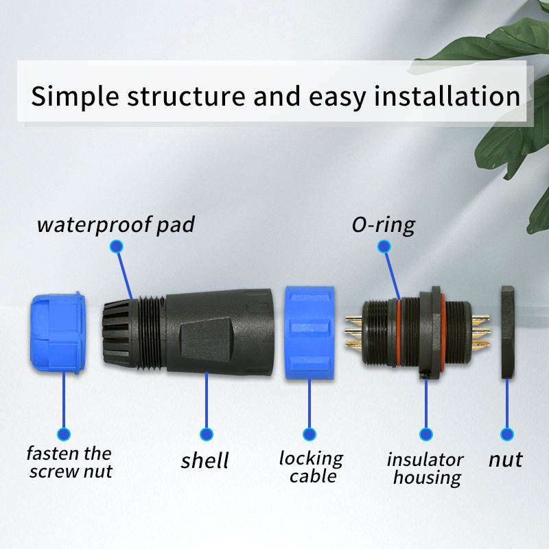 YXY YPSP21-5C-B 5-Pin Circular Aviation Connector (IP68 Waterproof)