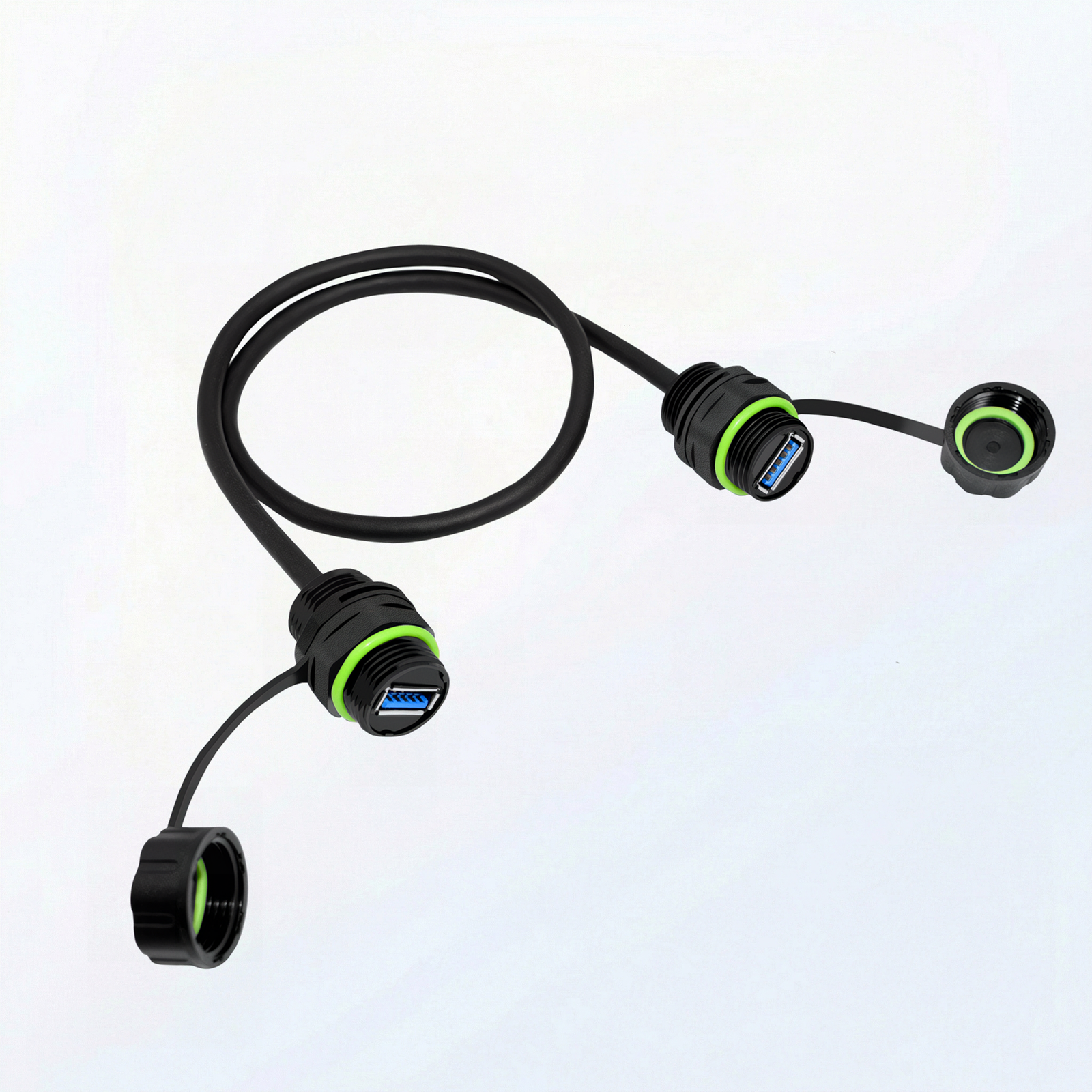 YXY YPM20-USB3.0*2-C01 Waterproof Dual USB 3.0 Panel Connector IP68