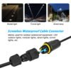 YXY YPM20K-2T3C-A 3-Pin Inline Waterproof Cable Connector IP68