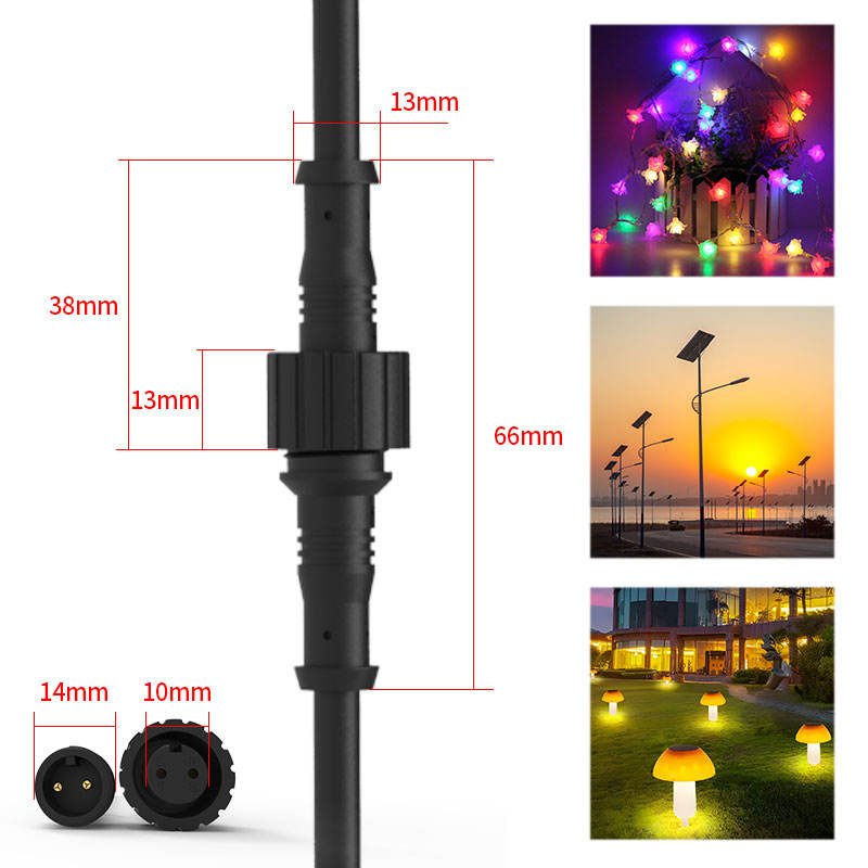 YXY M14 3-Pin IP65/IP68 Waterproof Male-to-Female Connection Cable
