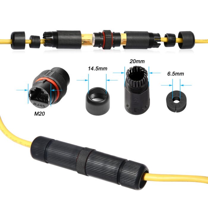 YXY YPM16-RJ45-A Waterproof RJ45 Connector IP68 Female